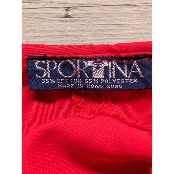 Vintage Red Sportina Cotton Blend Beret Hat Made in Hong Kong - Picture 6 of 7
